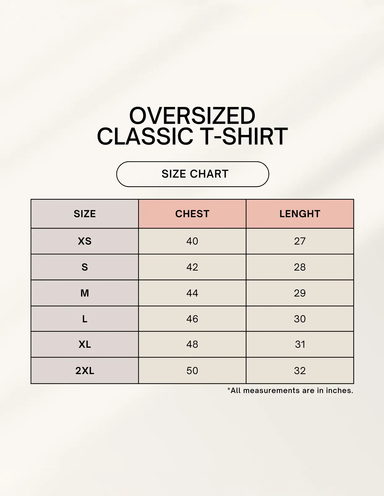Color_Size Chart