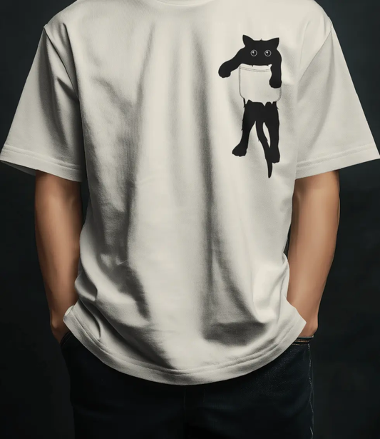 Pocket Kitten | Unisex Oversized T-Shirt PrismGasm