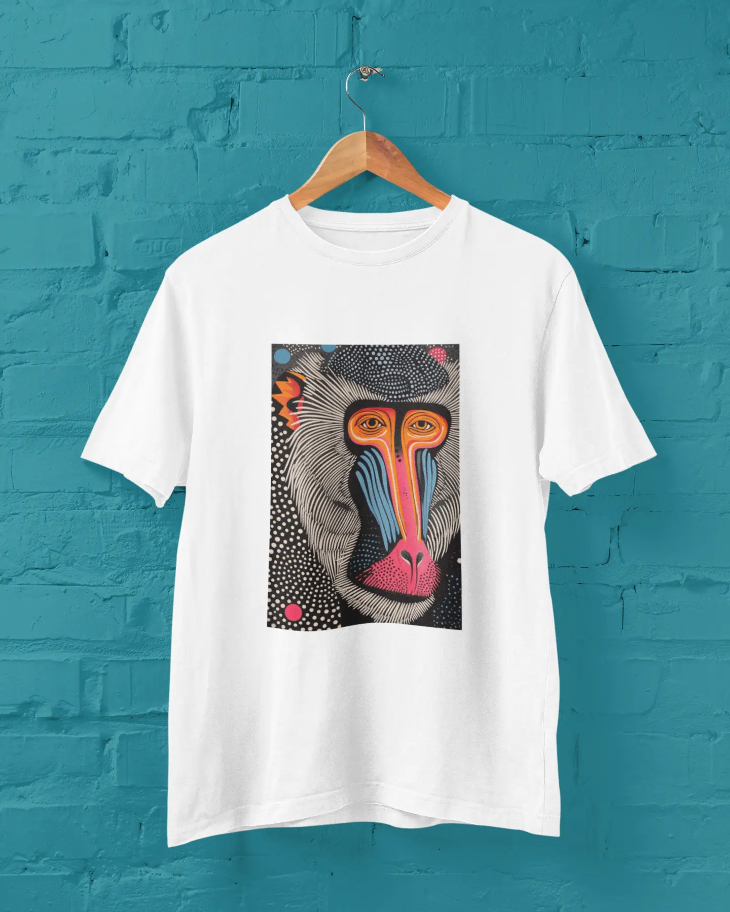 Artistic Baboon T-shirt for Men PrismGasm