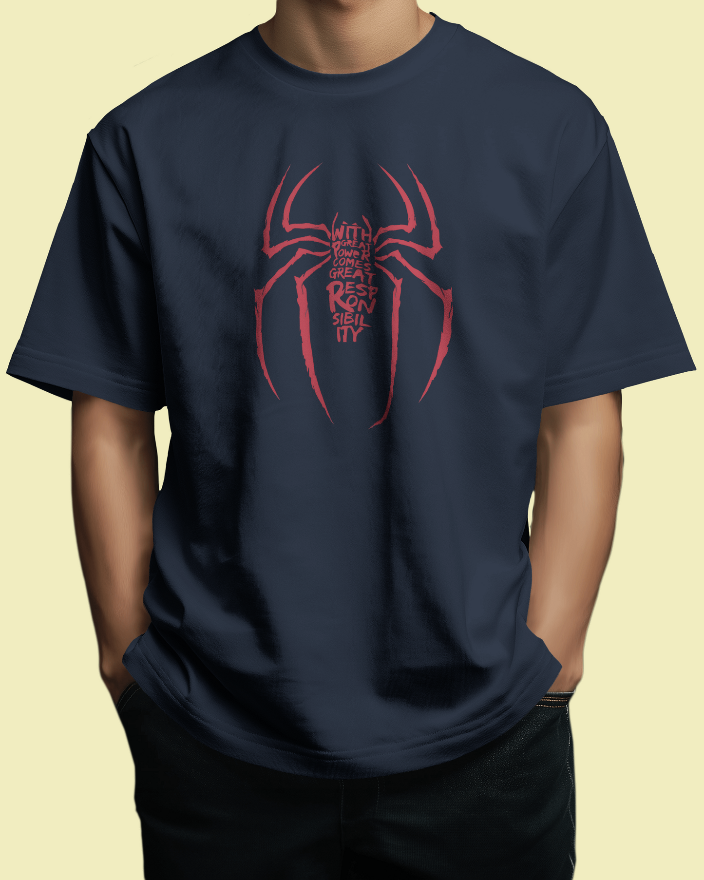 Spiderman - Great Power Great Responsibilty | Oversized T-shirt
