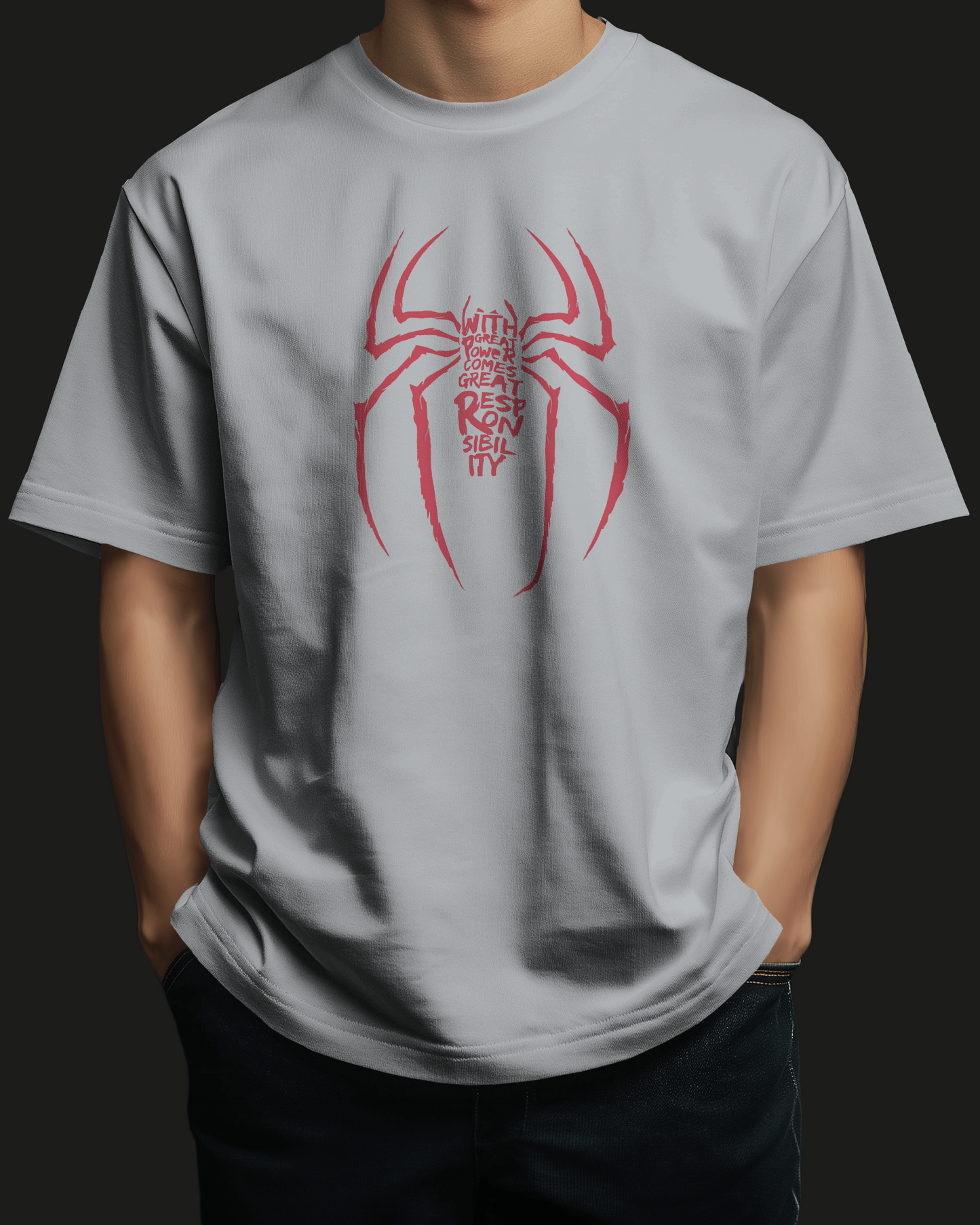 Spiderman - Great Power Great Responsibilty | Oversized T-shirt