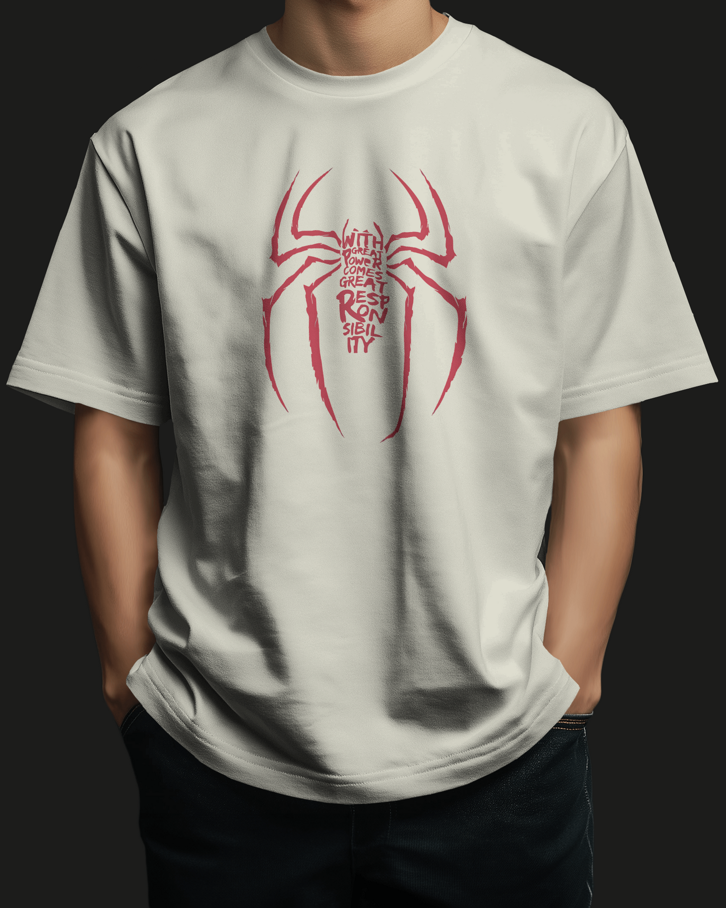 Spiderman - Great Power Great Responsibilty | Oversized T-shirt