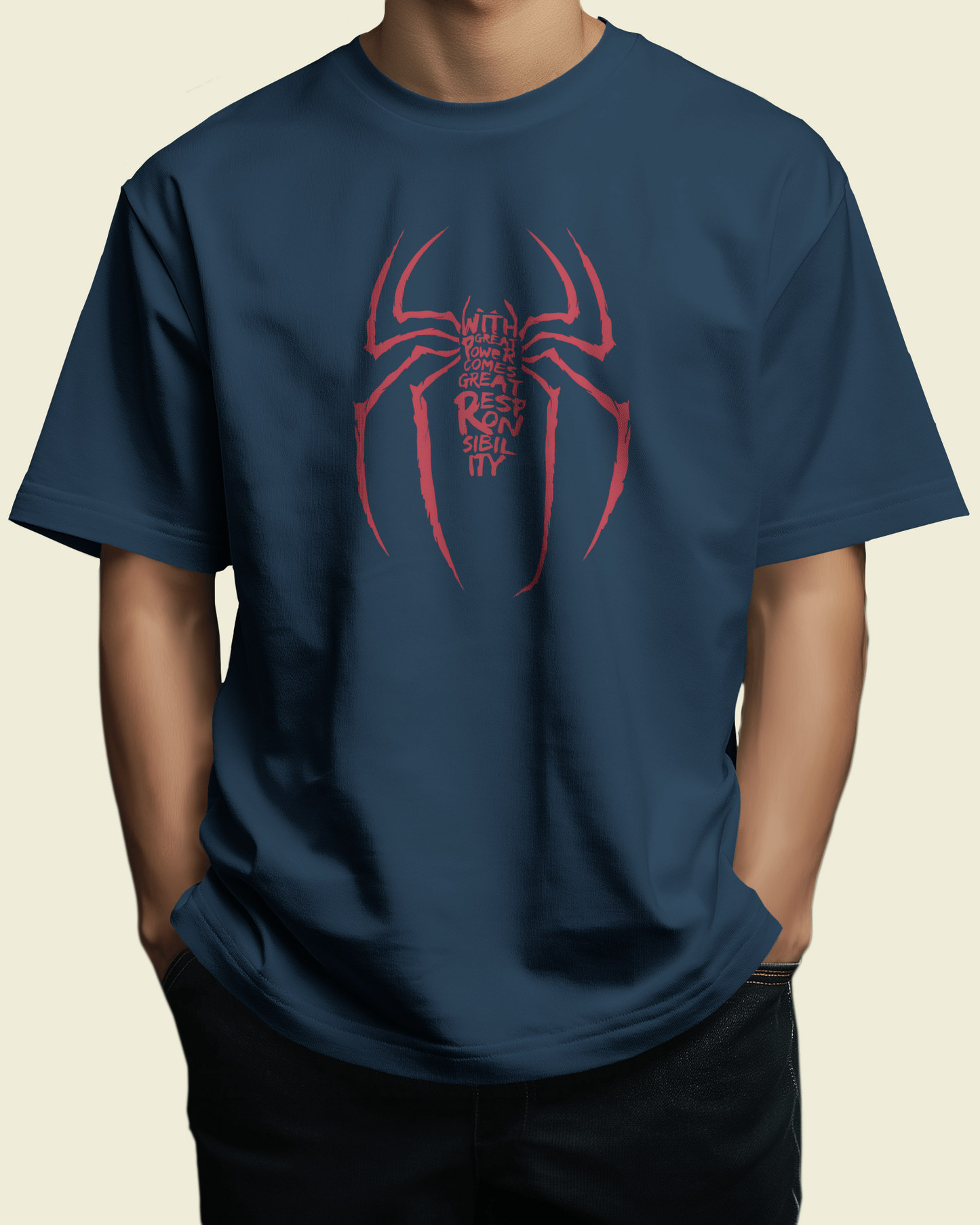 Spiderman - Great Power Great Responsibilty | Oversized T-shirt PrismGasm