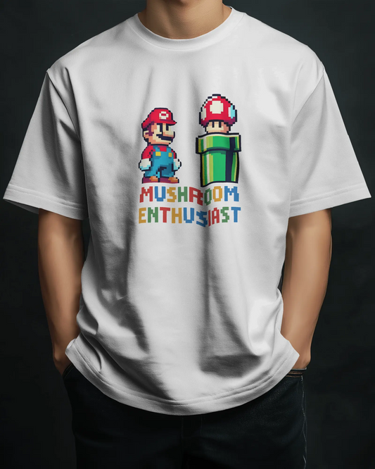 Mario the Mushroom Enthusiast | Oversized Unisex T-shirt PrismGasm