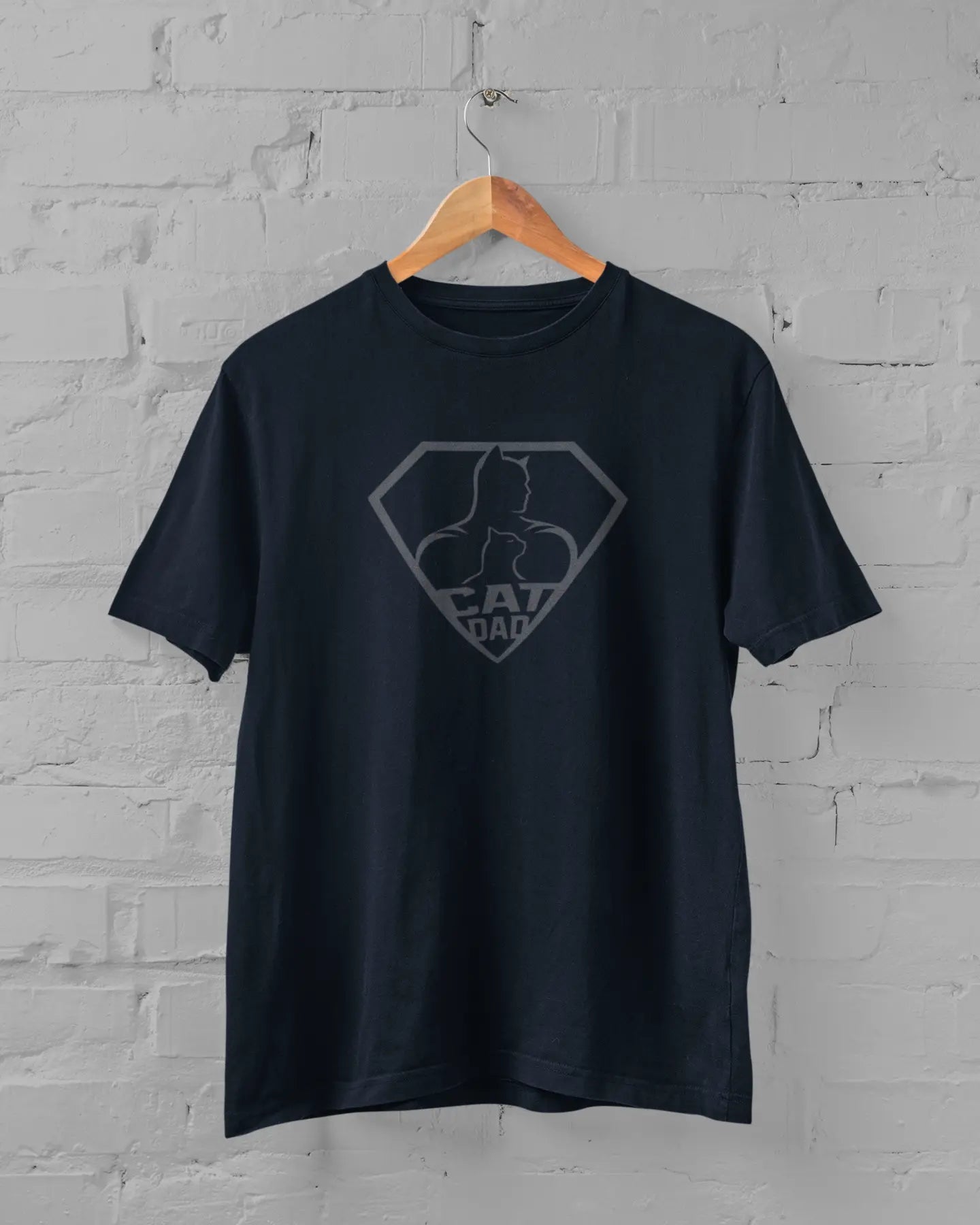 Cat Dad Classic | T-shirt for Men PrismGasm T-Shirt 899.00 PrismGasm Navy Blue / 7XL