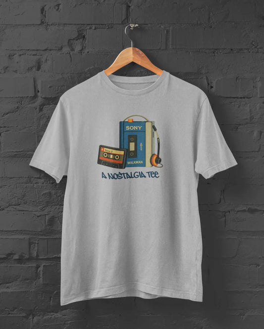 Walkman Nostalgia | T-shirt for Men PrismGasm T-Shirt 899.00 PrismGasm Grey Melange / XS