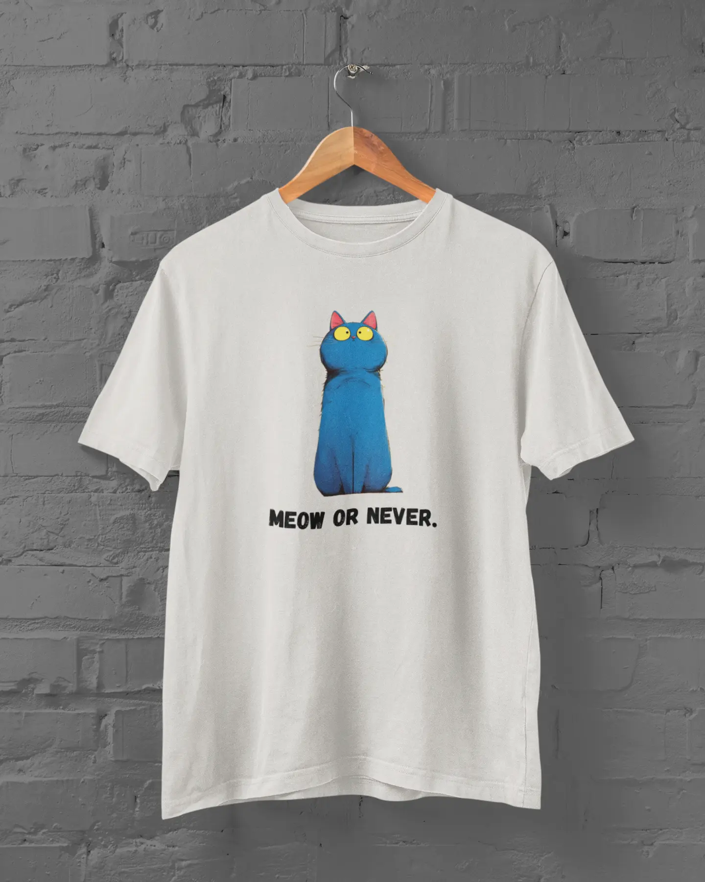 Meow or Never T-shirt for Men PrismGasm