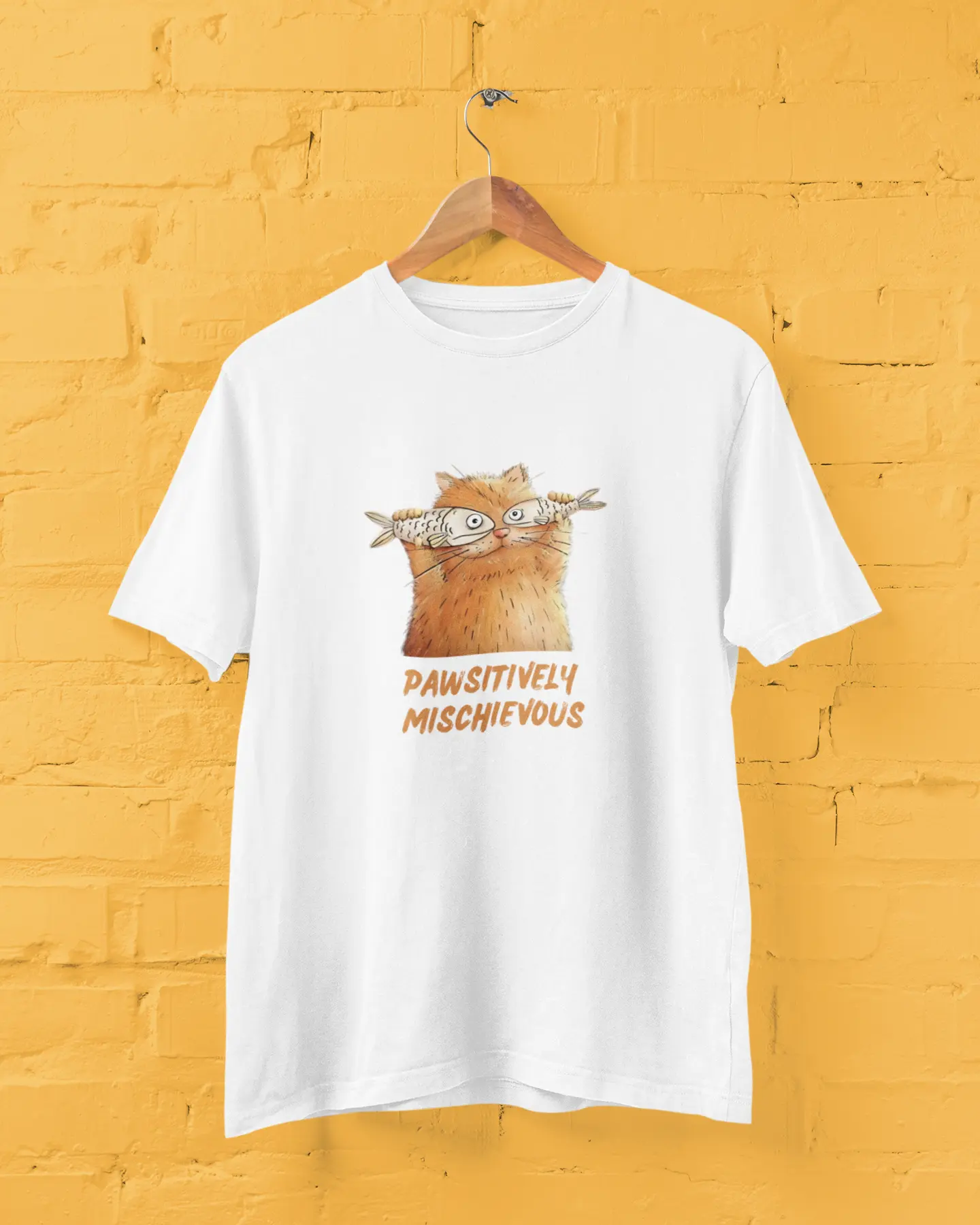 Pawsitively Mischievous T-shirt for Men PrismGasm