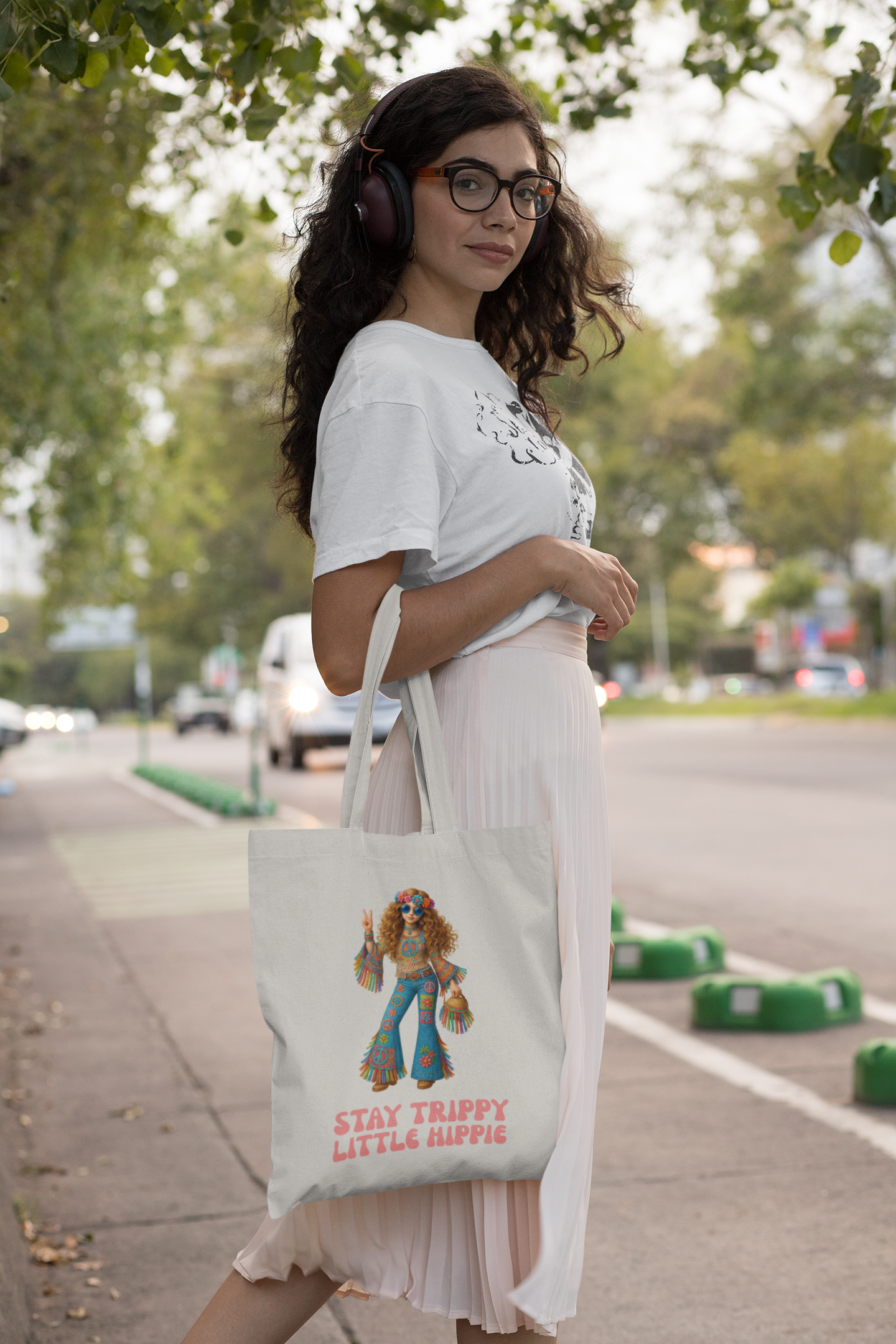 Trippy Hippie | Tote Bag with Zipper