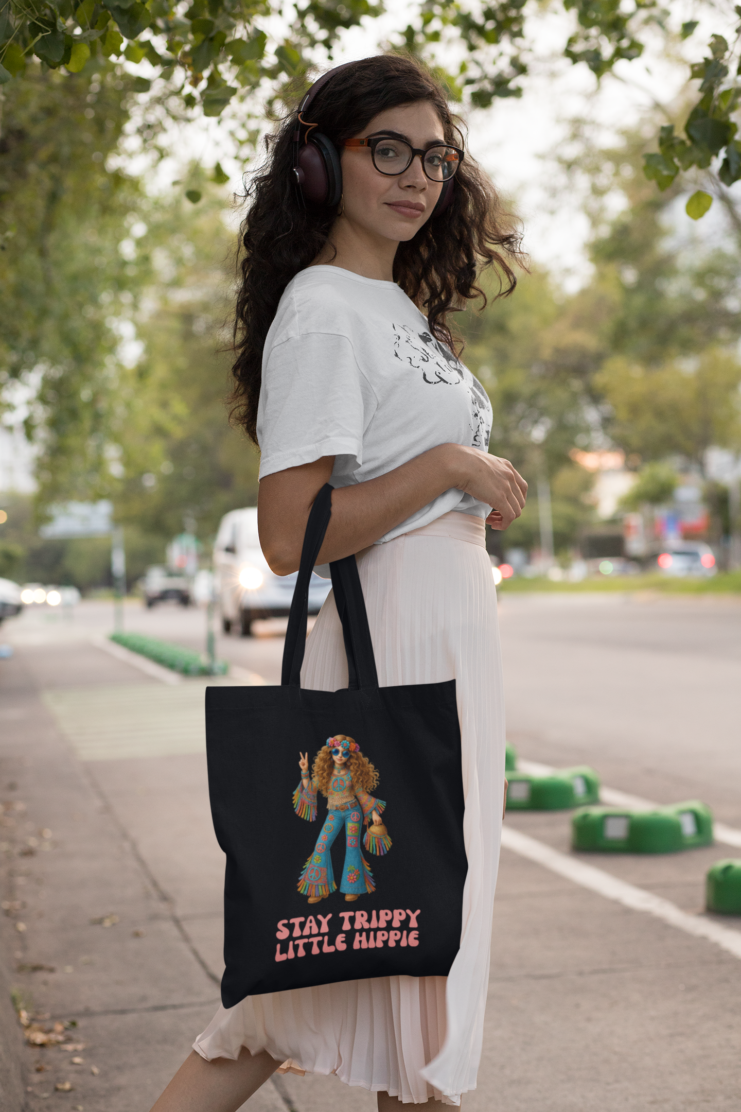 Trippy Hippie | Tote Bag with Zipper