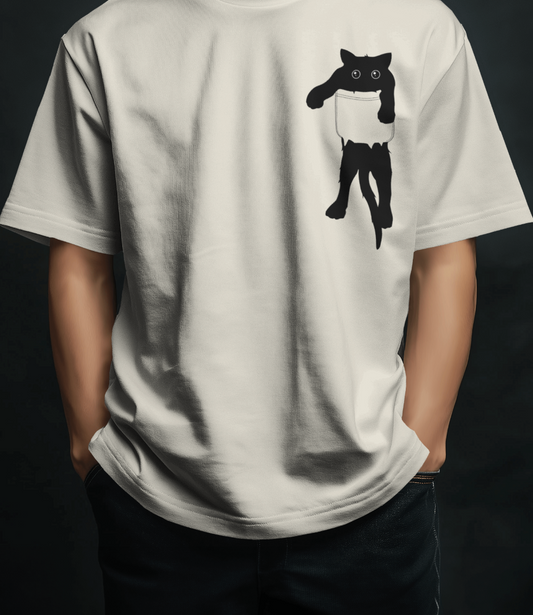 Pocket Kitten | Unisex Oversized T-Shirt