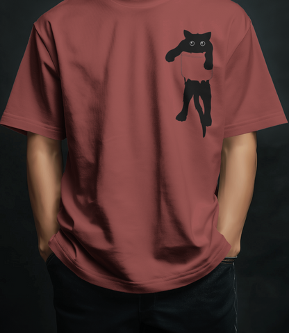 Pocket Kitten | Unisex Oversized T-Shirt