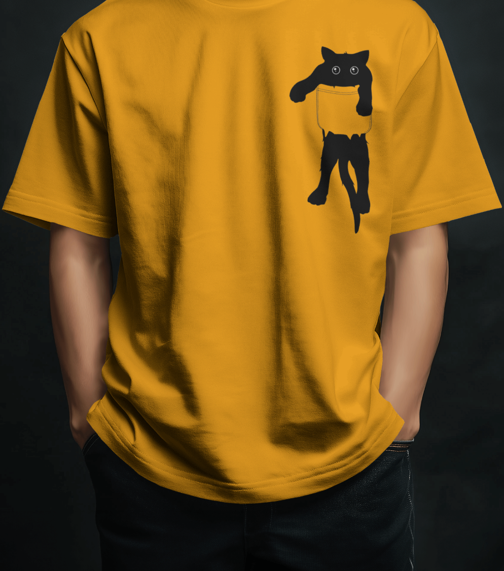 Pocket Kitten | Unisex Oversized T-Shirt