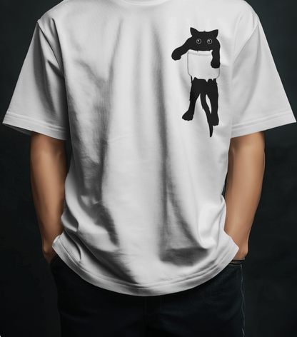 Pocket Kitten | Unisex Oversized T-Shirt