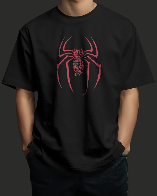Spiderman - Great Power Great Responsibilty | Oversized T-shirt