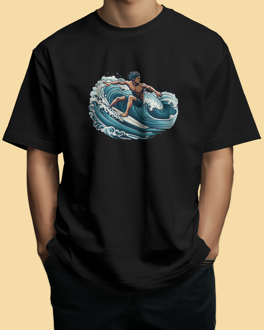Blue Wave Surf | Oversized T-shirt