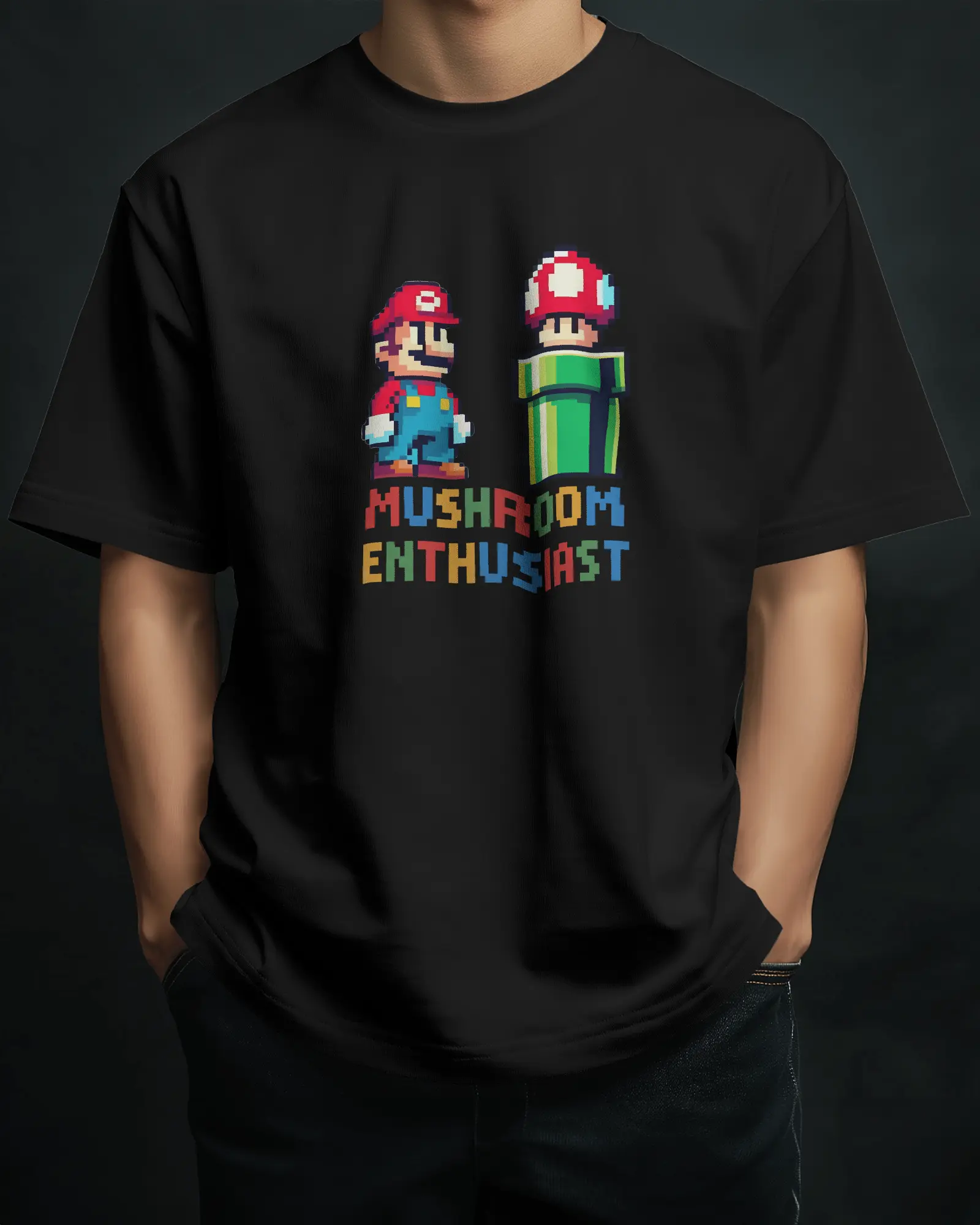 Mario the Mushroom Enthusiast | Oversized Unisex T-shirt PrismGasm