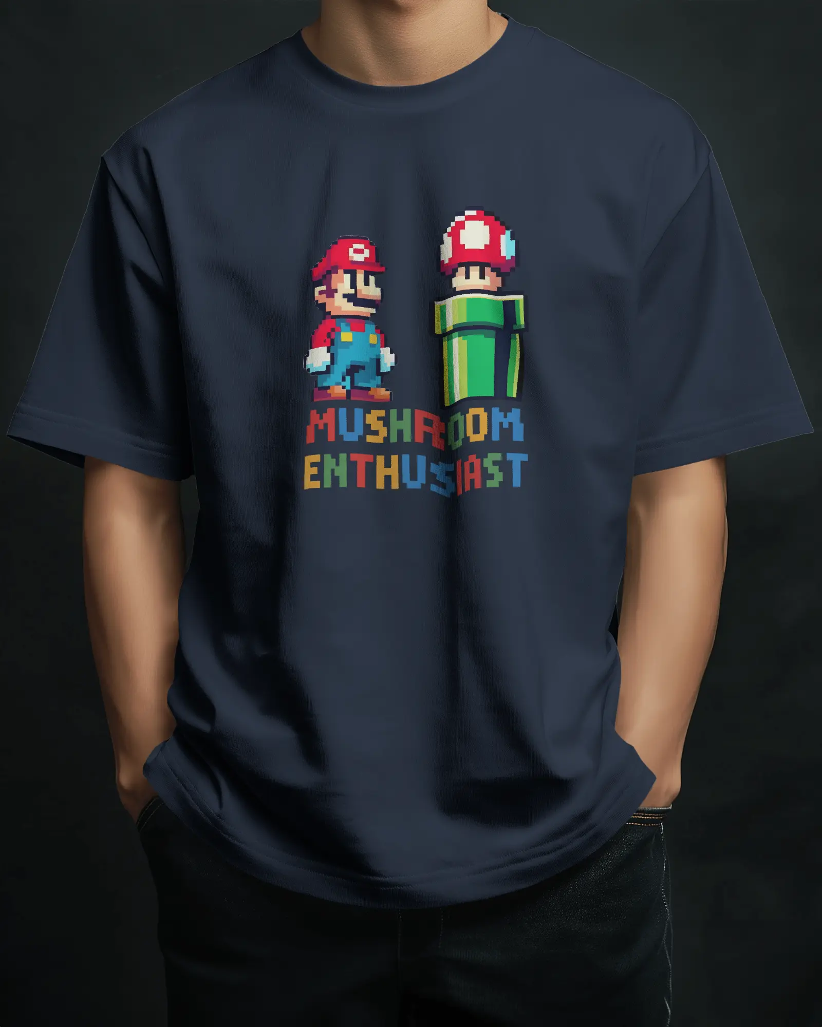 Mario the Mushroom Enthusiast | Oversized Unisex T-shirt PrismGasm