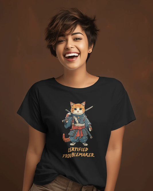 Certified Troublemaker T-shirt for Women PrismGasm