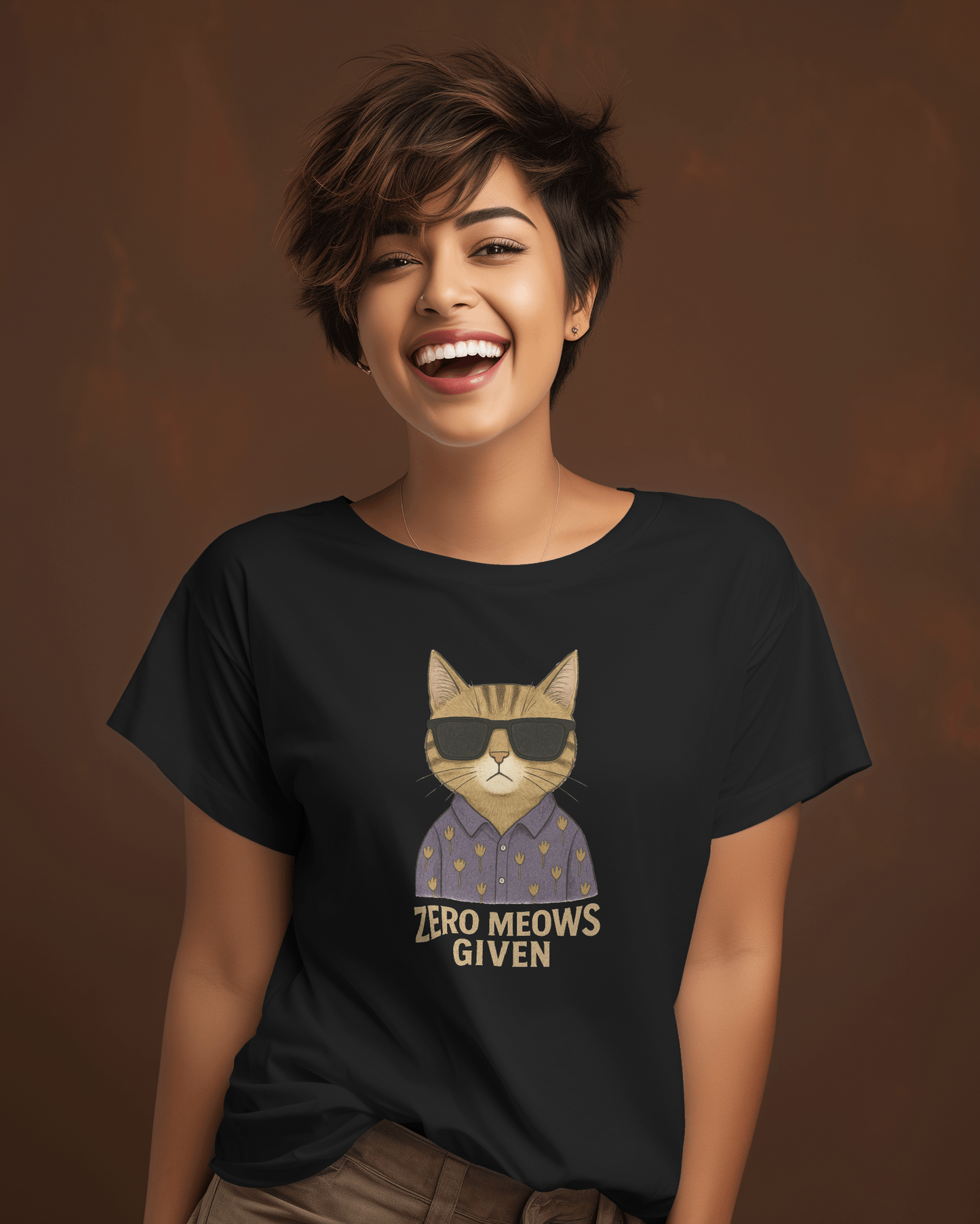 Zero Meows Given T-shirt for Women