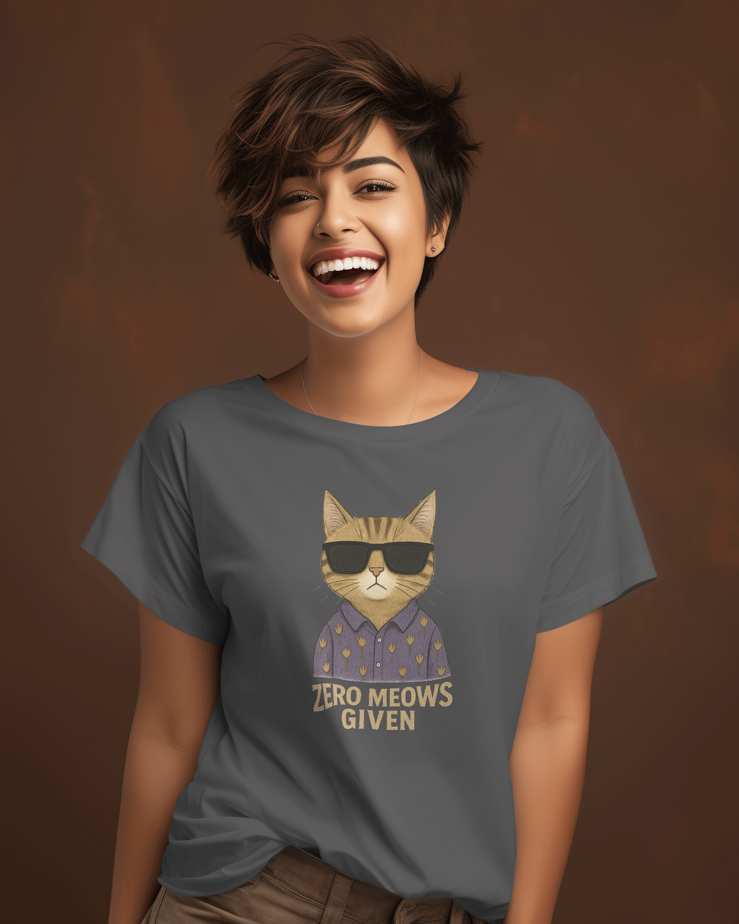 Zero Meows Given T-shirt for Women
