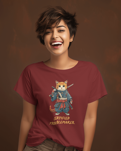 Certified Troublemaker T-shirt for Women