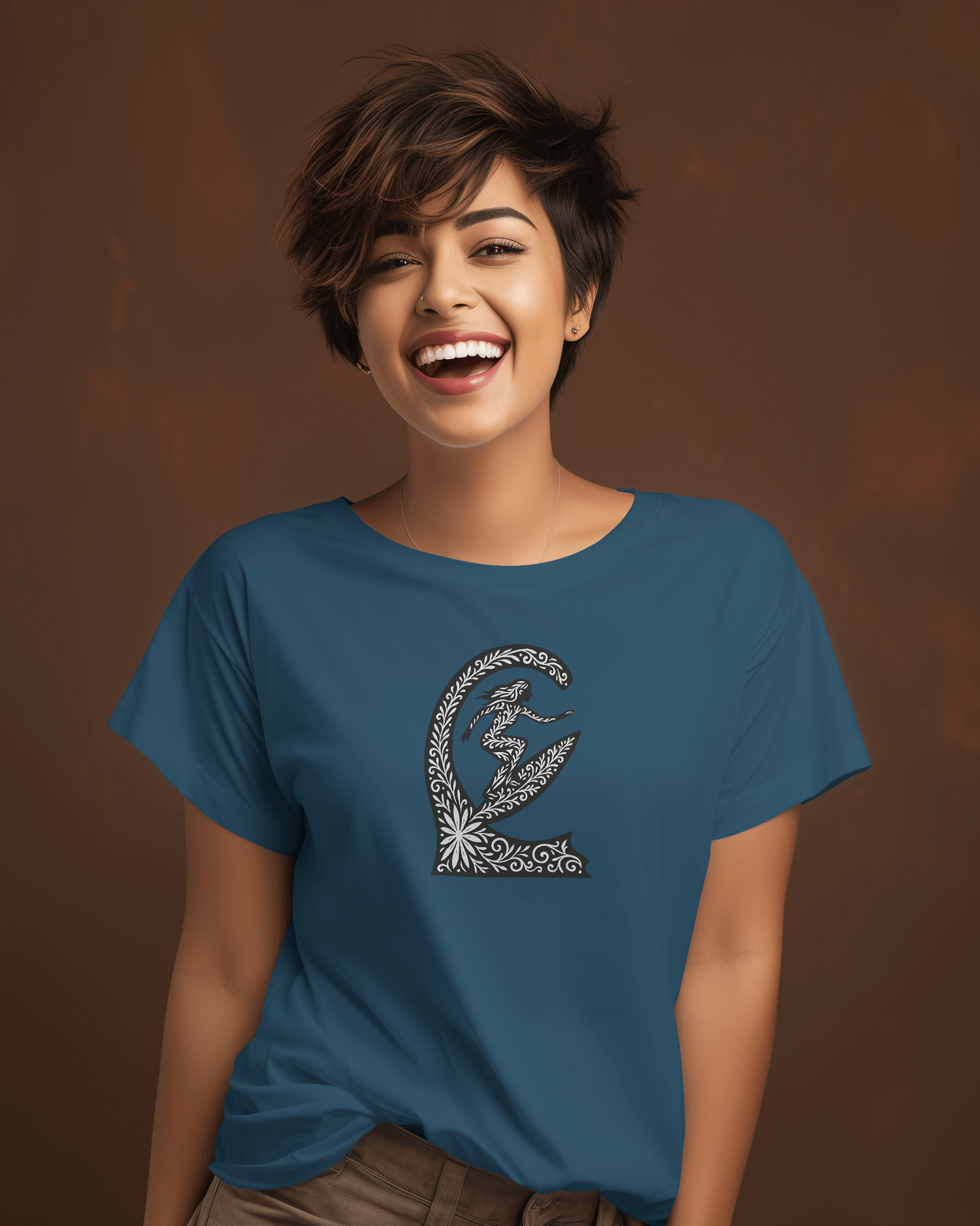 Artsy Female Surfer T-shirt for Women