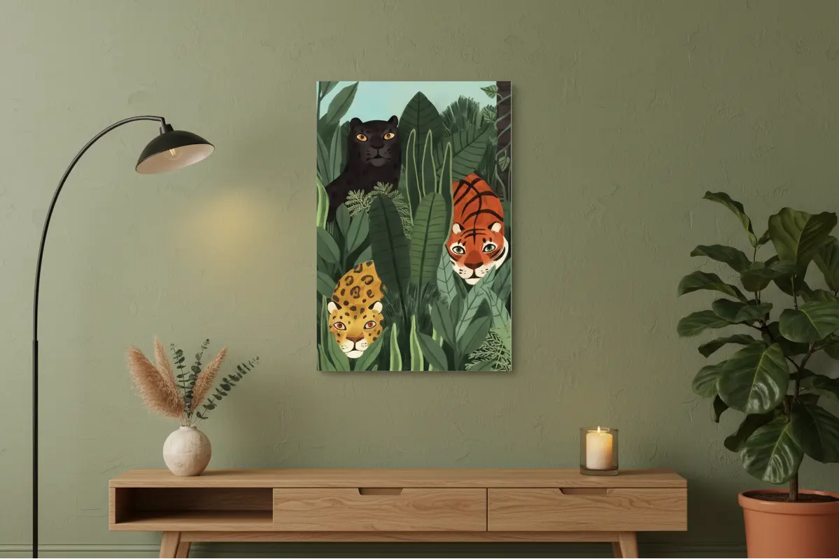 Jungle Cats Canvas Mockup