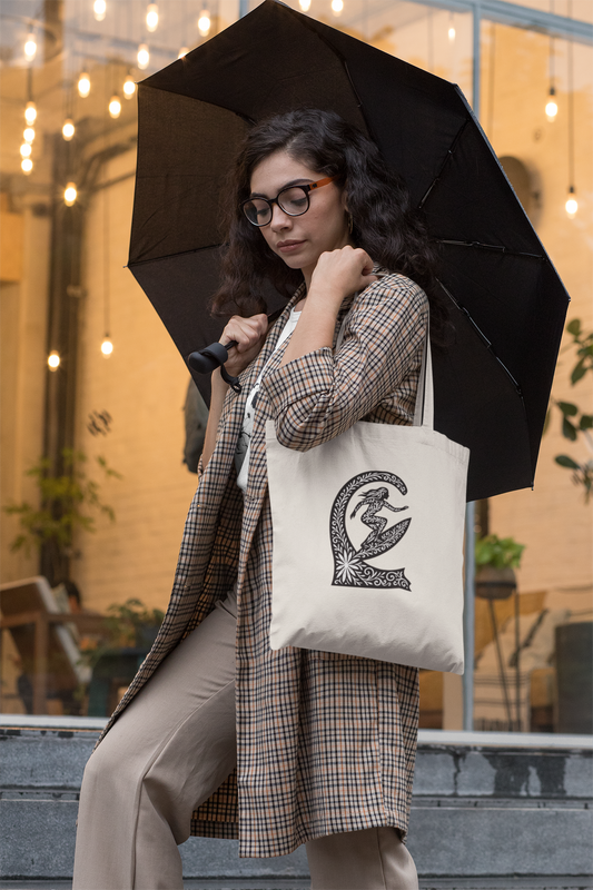 Artsy Surfer | Tote Bag with Zipper