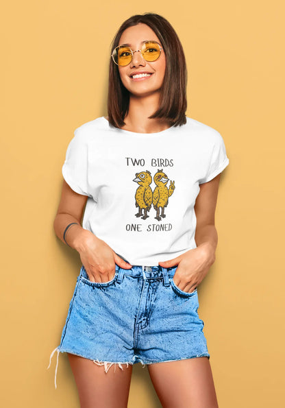 Two Birds One Stoned | T-shirt for Women PrismGasm