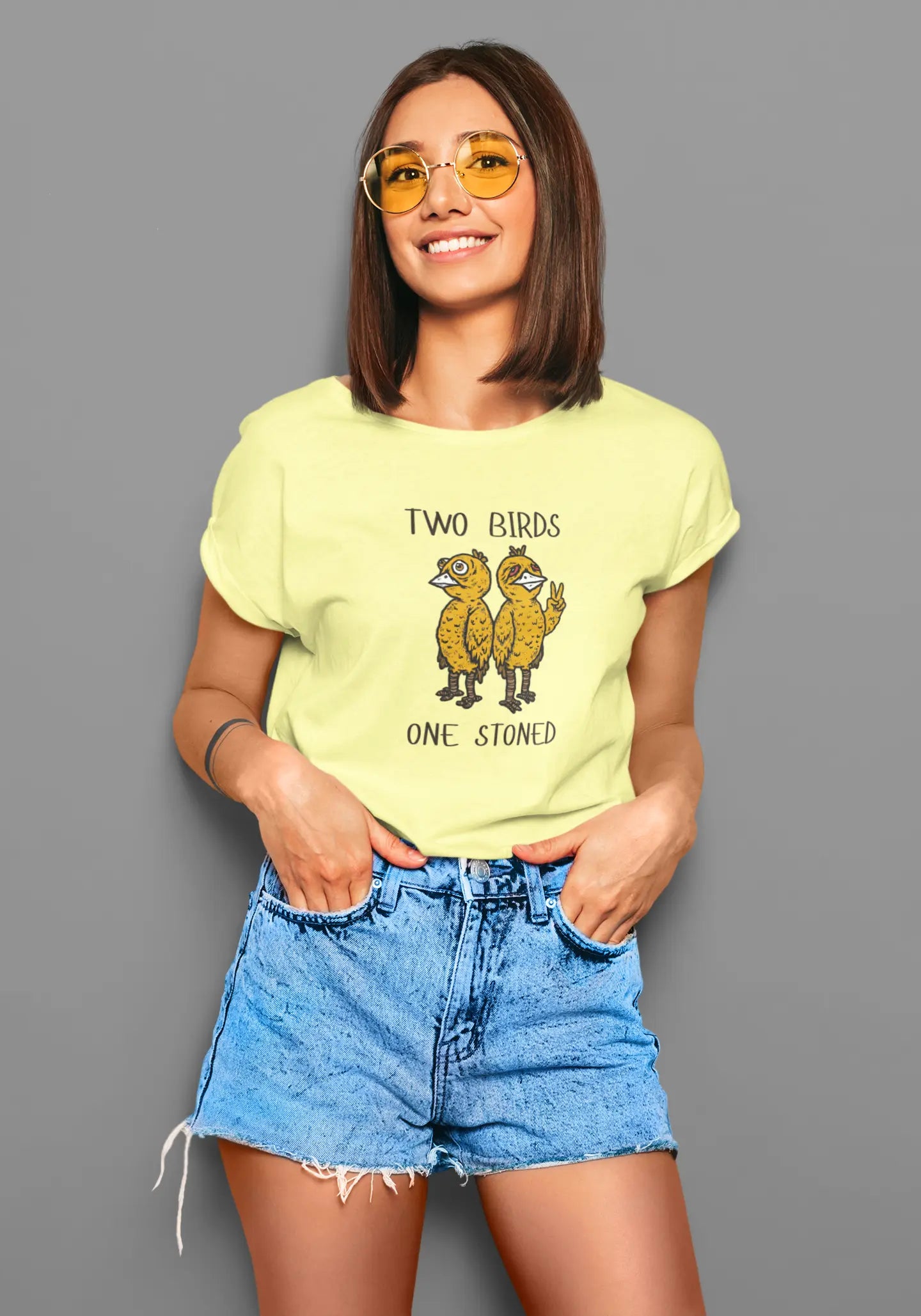 Two Birds One Stoned | T-shirt for Women PrismGasm