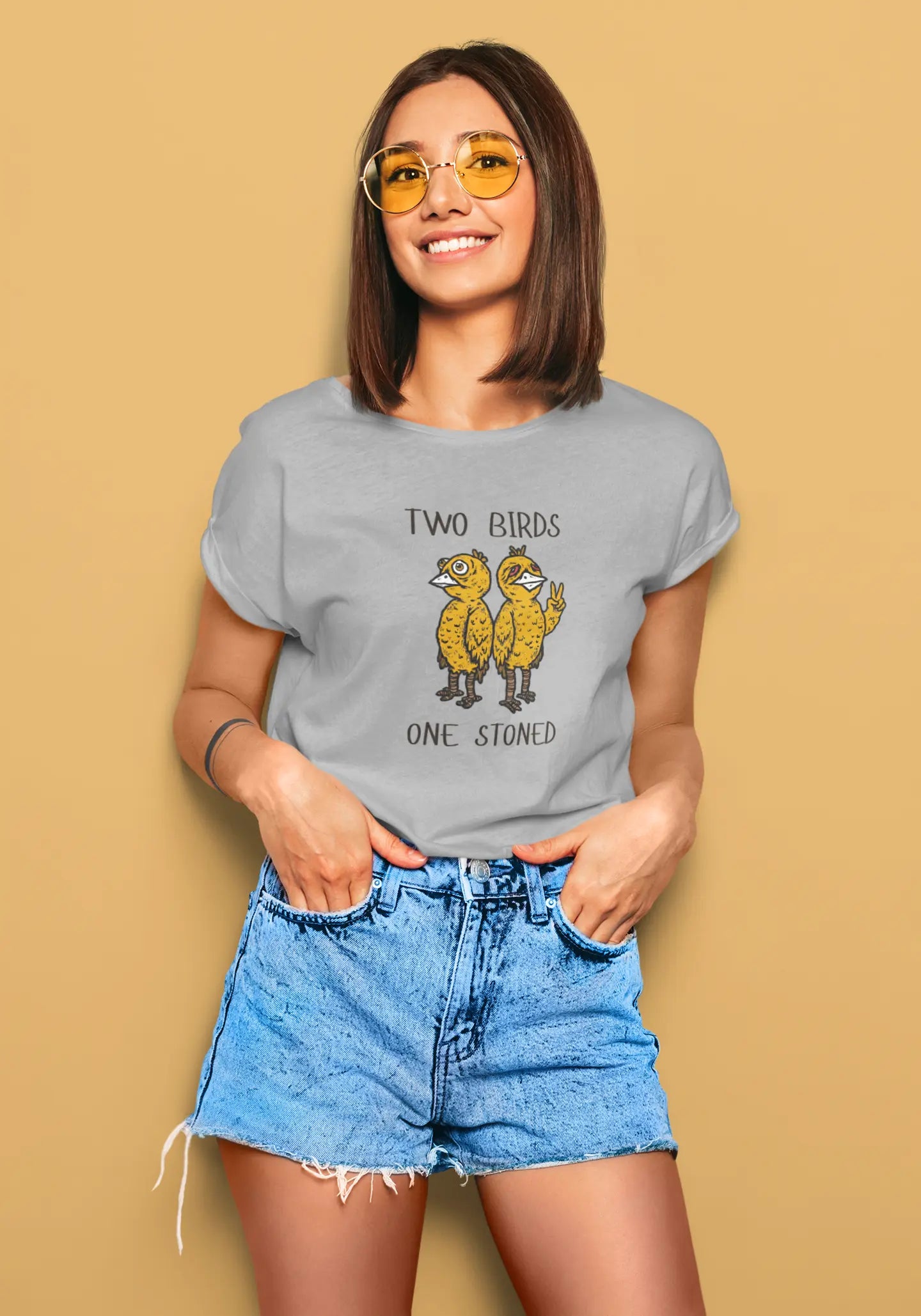 Two Birds One Stoned | T-shirt for Women PrismGasm