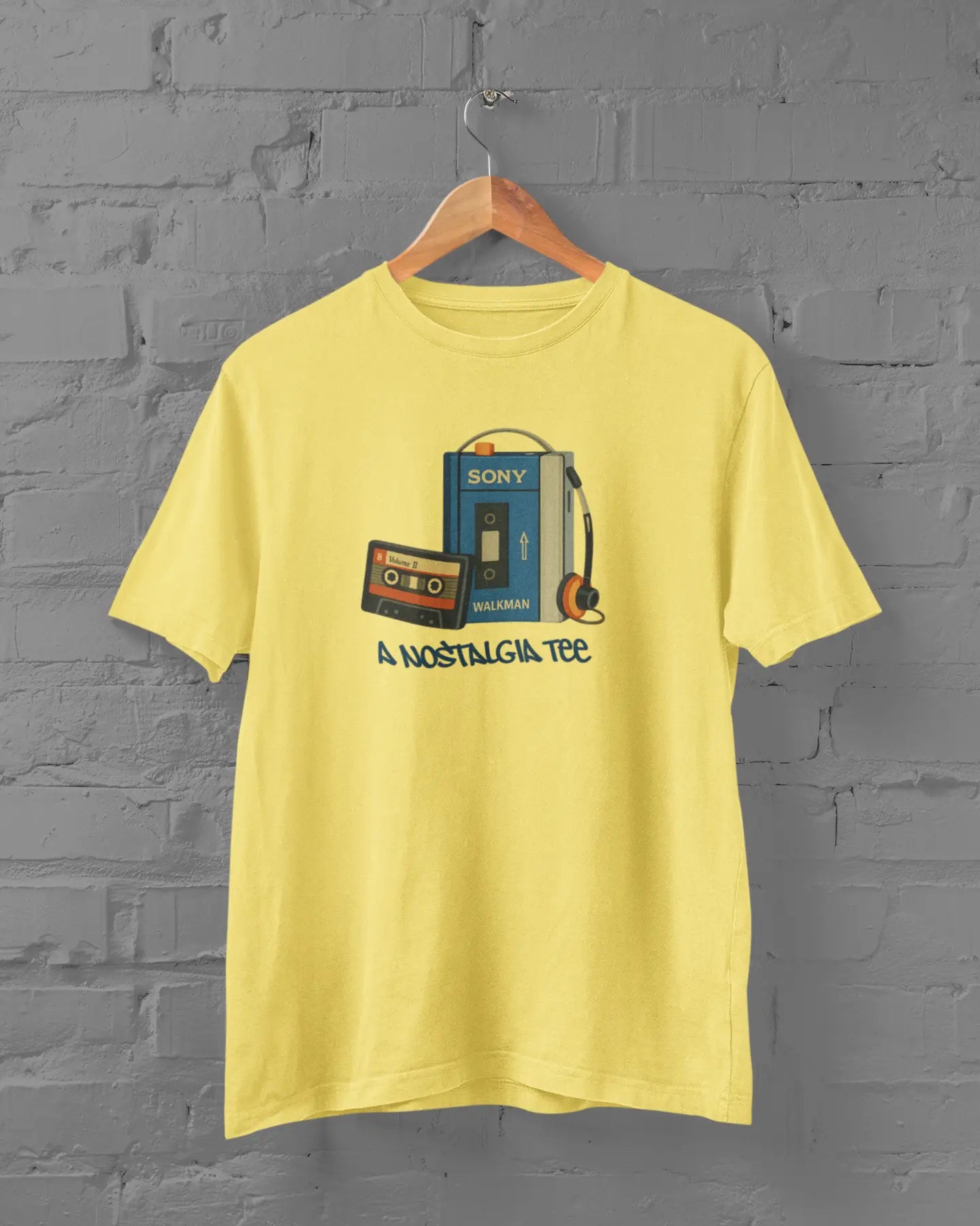 Walkman Nostalgia | T-shirt for Men PrismGasm  T-Shirt 899.00 PrismGasm Yellow / XS