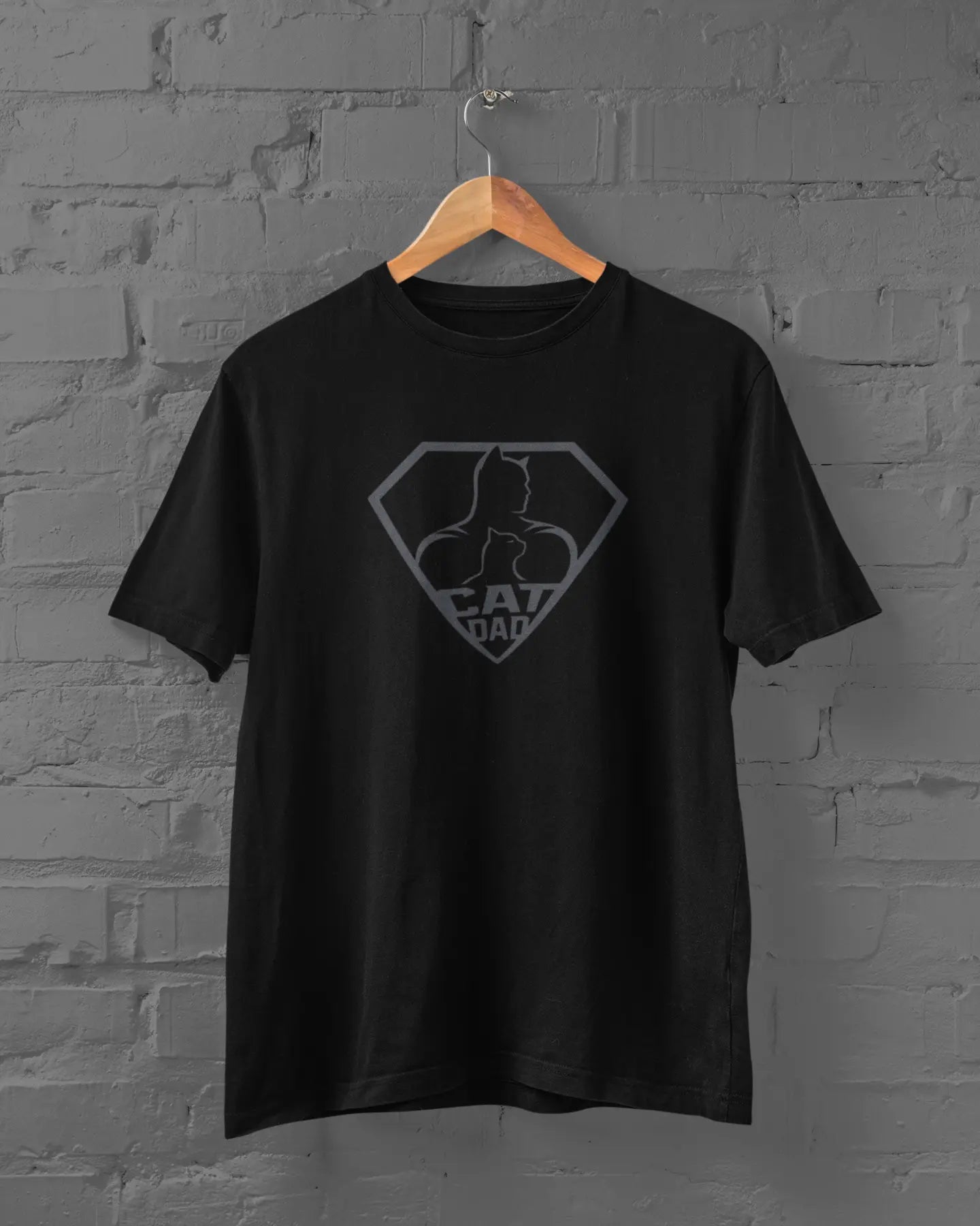 Cat Dad Classic | T-shirt for Men PrismGasm  T-Shirt 899.00 PrismGasm Black / 7XL