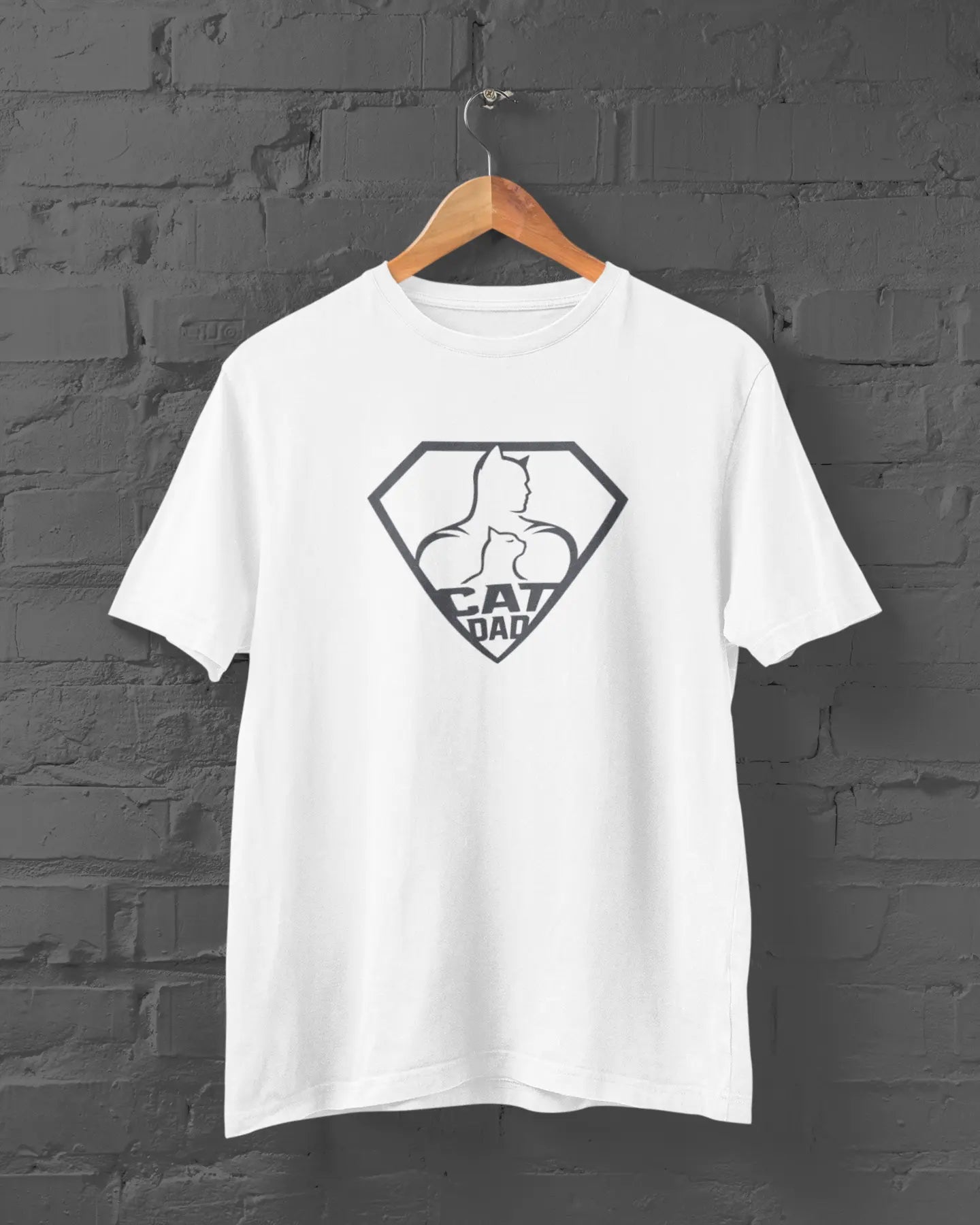 Cat Dad Classic | T-shirt for Men PrismGasm  T-Shirt 899.00 PrismGasm White / 7XL