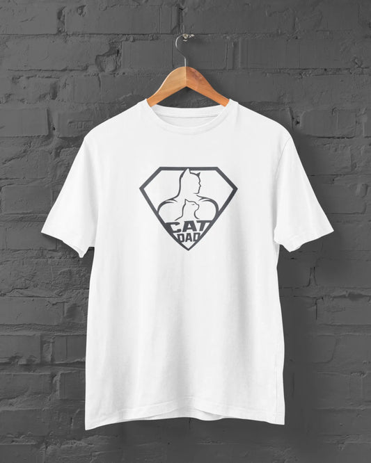 Cat Dad Classic | T-shirt for Men PrismGasm  T-Shirt 899.00 PrismGasm White / 7XL