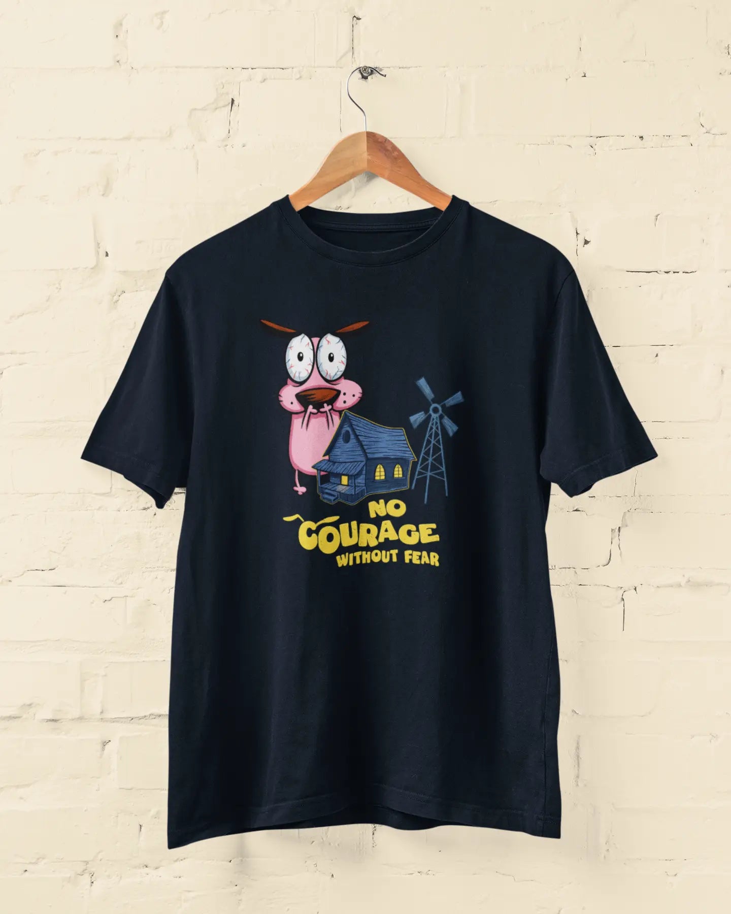 Courage the Cowardly Dog T-Shirt | No Courage Without Fear | PrismGasm