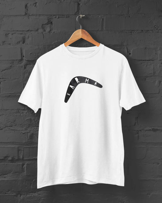 Karma Boomerang T-shirt for Men PrismGasm