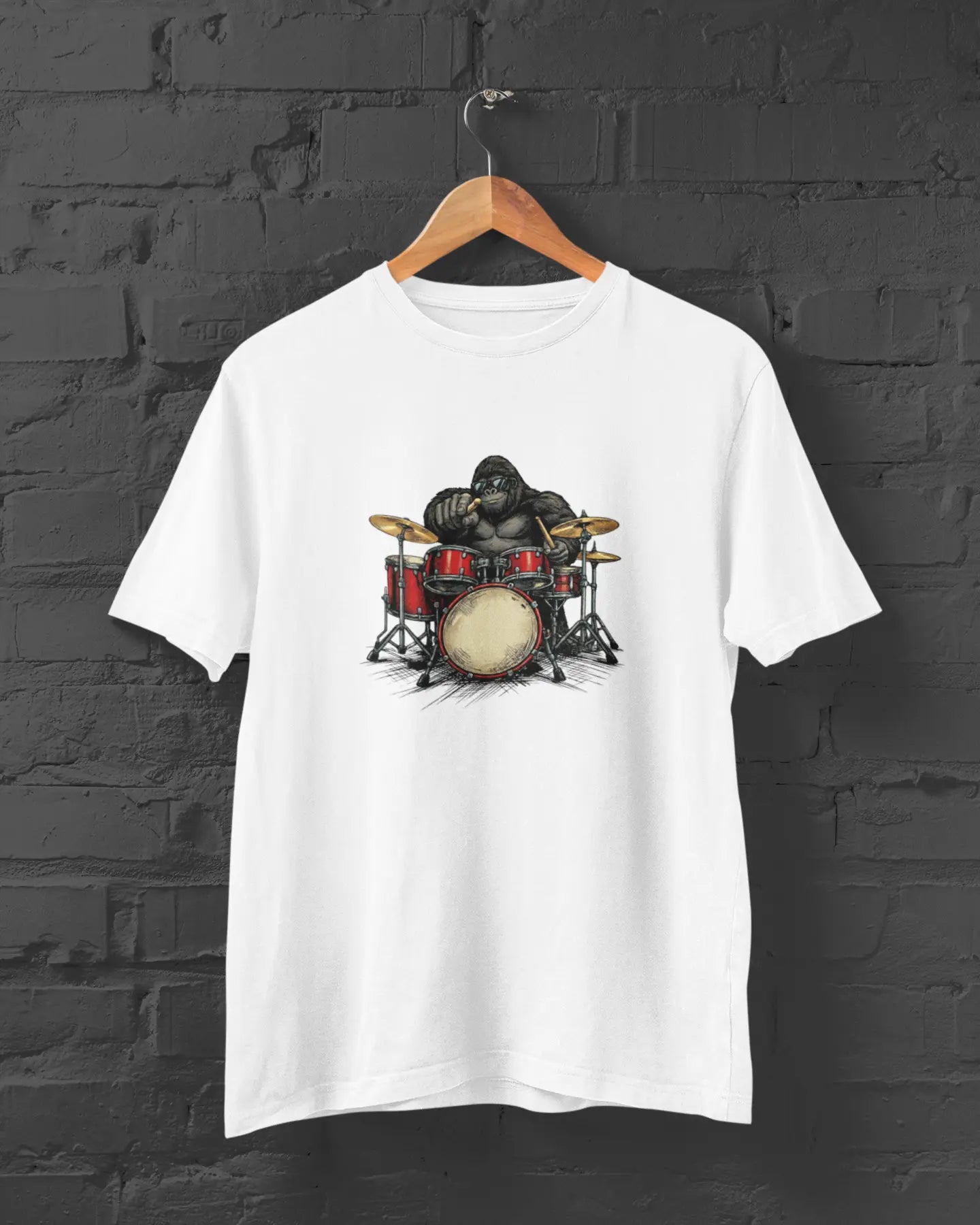 Gorilla Drummer Tee | T-shirt for Men PrismGasm