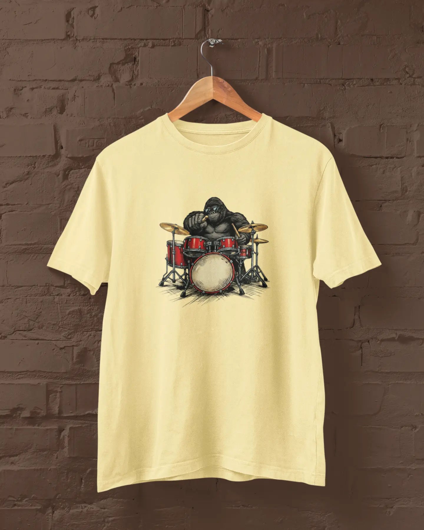 Gorilla Drummer Tee | T-shirt for Men PrismGasm