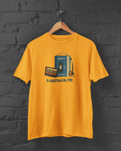Walkman Nostalgia | T-shirt for Men PrismGasm  T-Shirt 899.00 PrismGasm Golden Yellow / XS