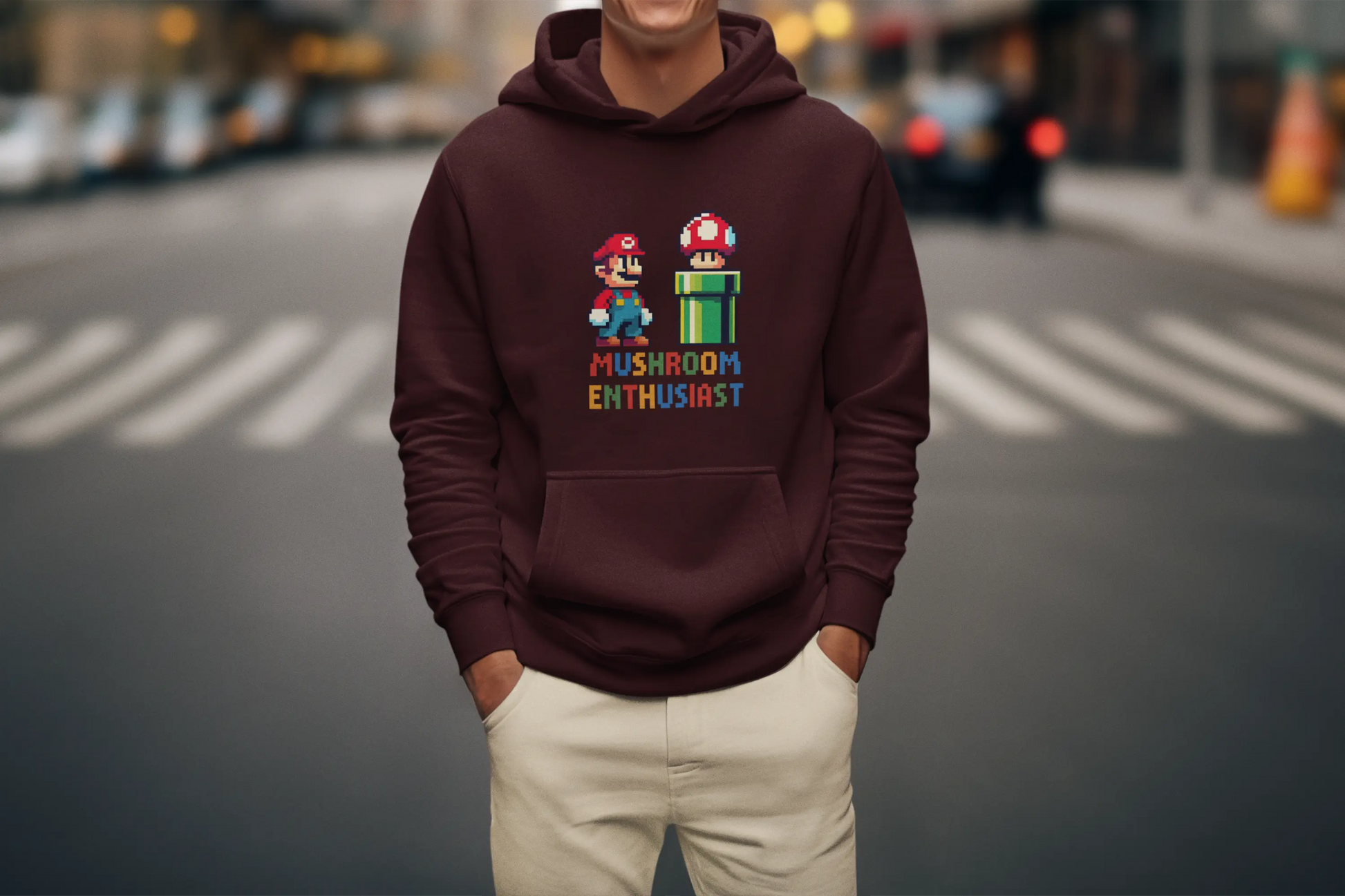 Mario the Mushroom Enthusiast | Unisex Hoodie PrismGasm