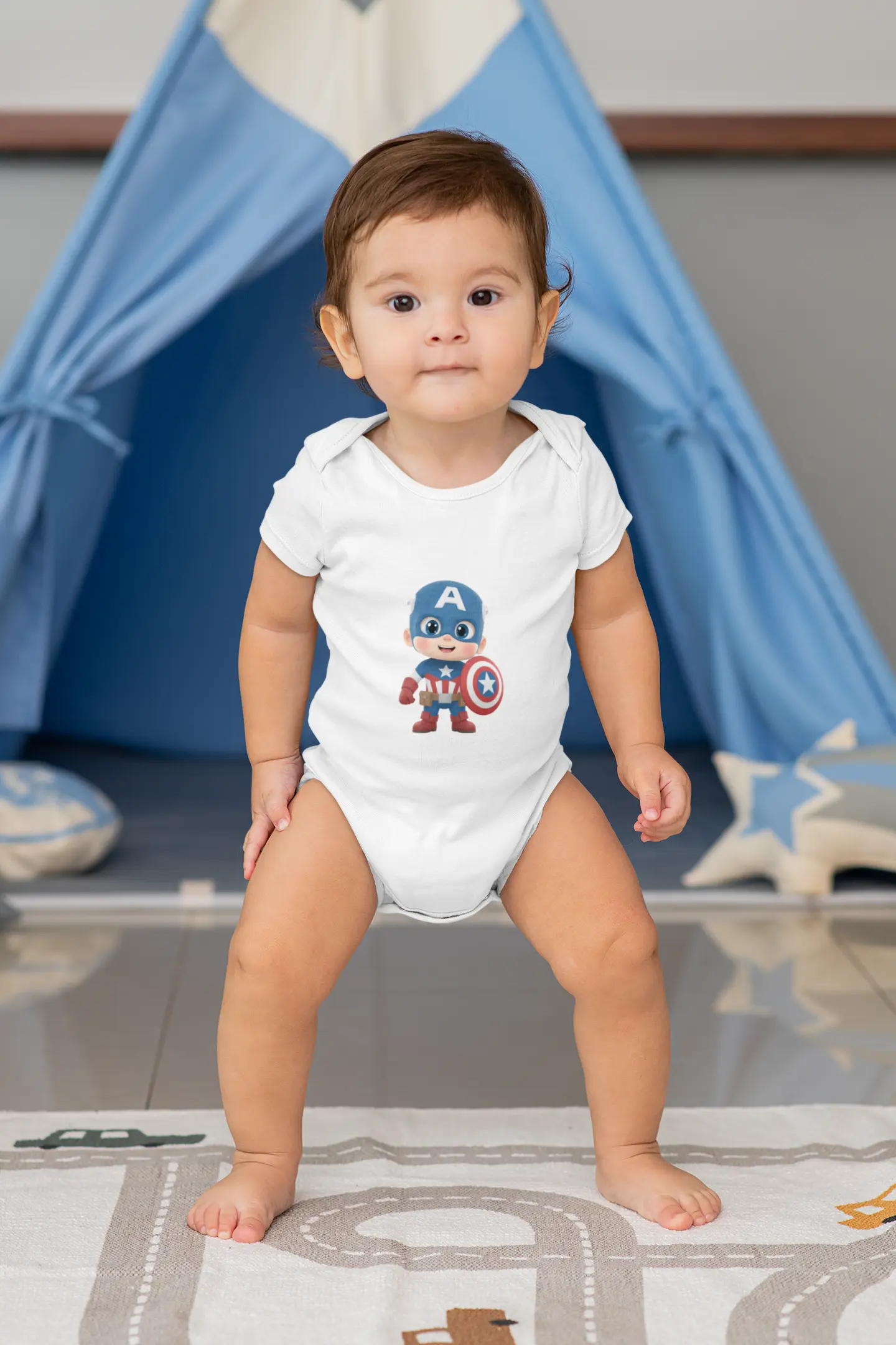Baby Captain America | Baby Rompers PrismGasm