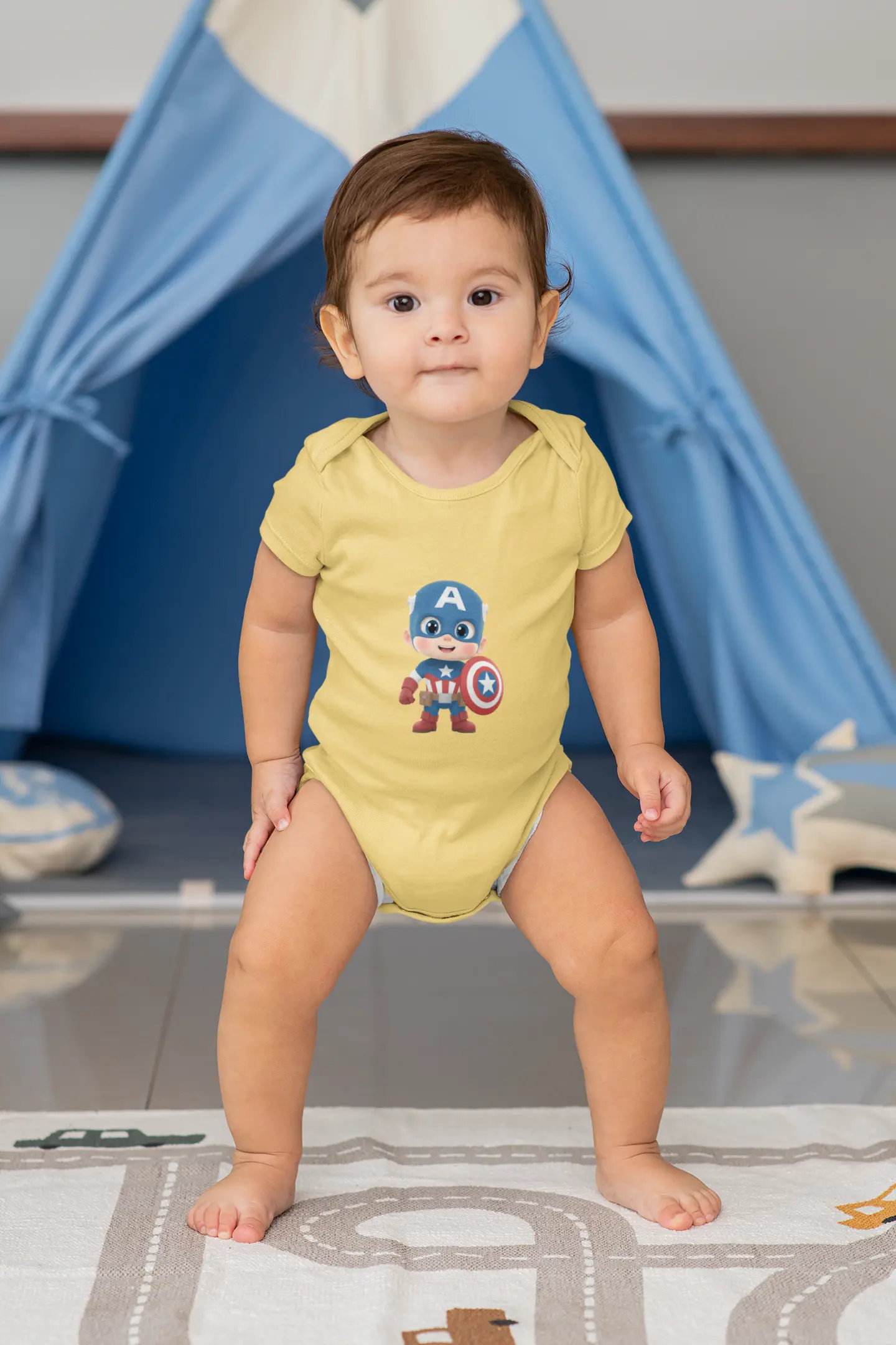 Baby Captain America | Baby Rompers PrismGasm