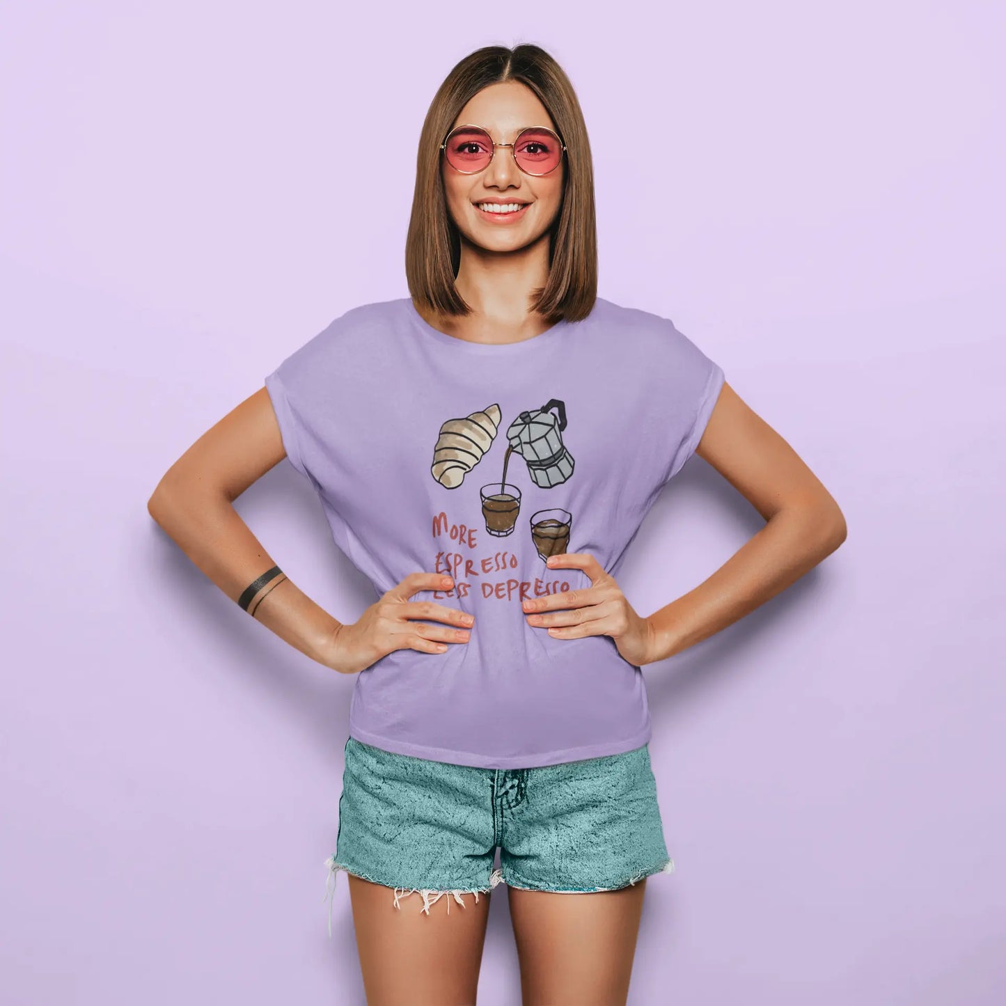 More Espresso Less Depresso | T-shirt for women Prismgasm