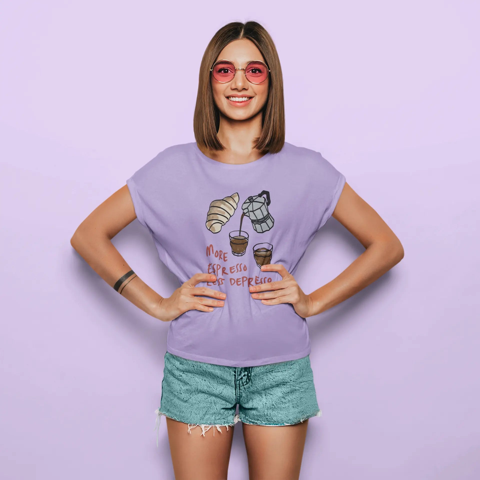 More Espresso Less Depresso | T-shirt for women Prismgasm