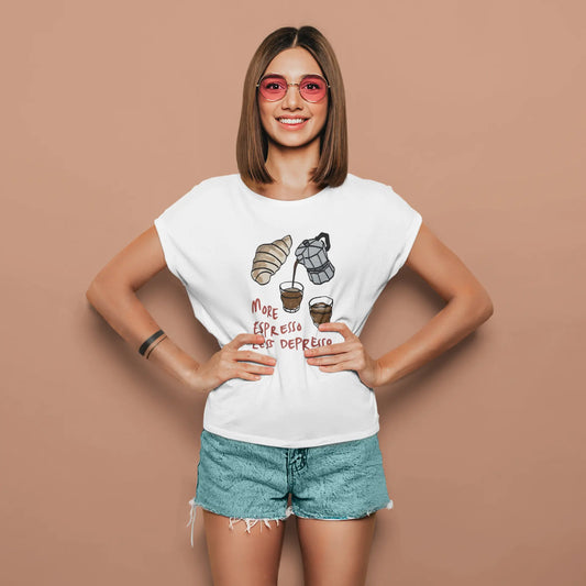 More Espresso Less Depresso | T-shirt for women Prismgasm