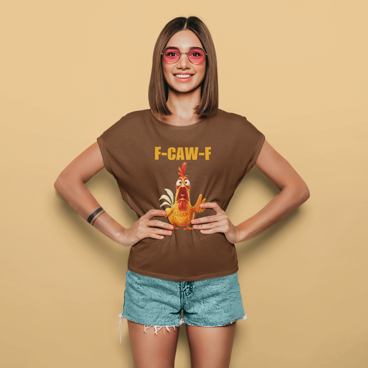 F-CAW-F Chicken | T-shirt for Women PrismGasm T-Shirt  PrismGasm