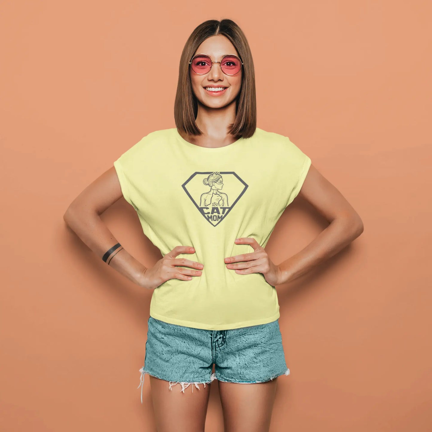 Cat Mom | T-Shirt for Cat-Moms PrismGasm  799.00 PrismGasm Butter Yellow / 2XL