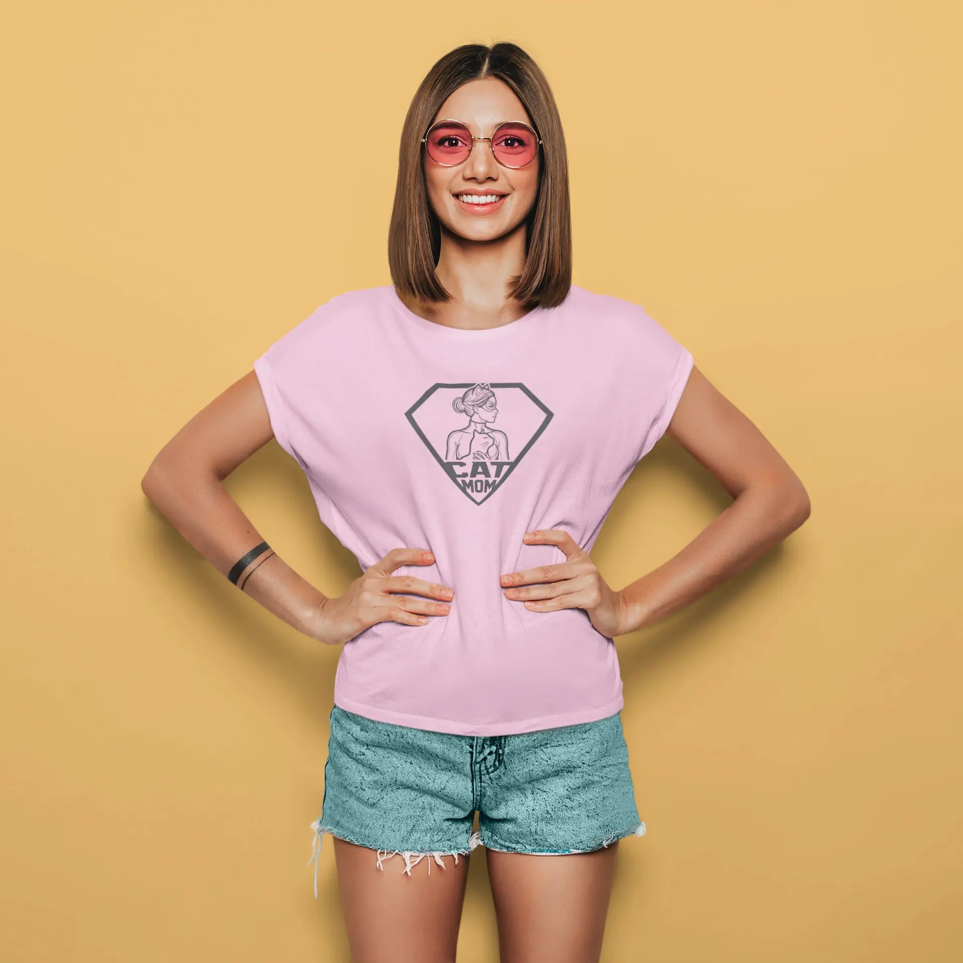 Cat Mom | T-Shirt for Cat-Moms PrismGasm  799.00 PrismGasm Light Pink / 2XL
